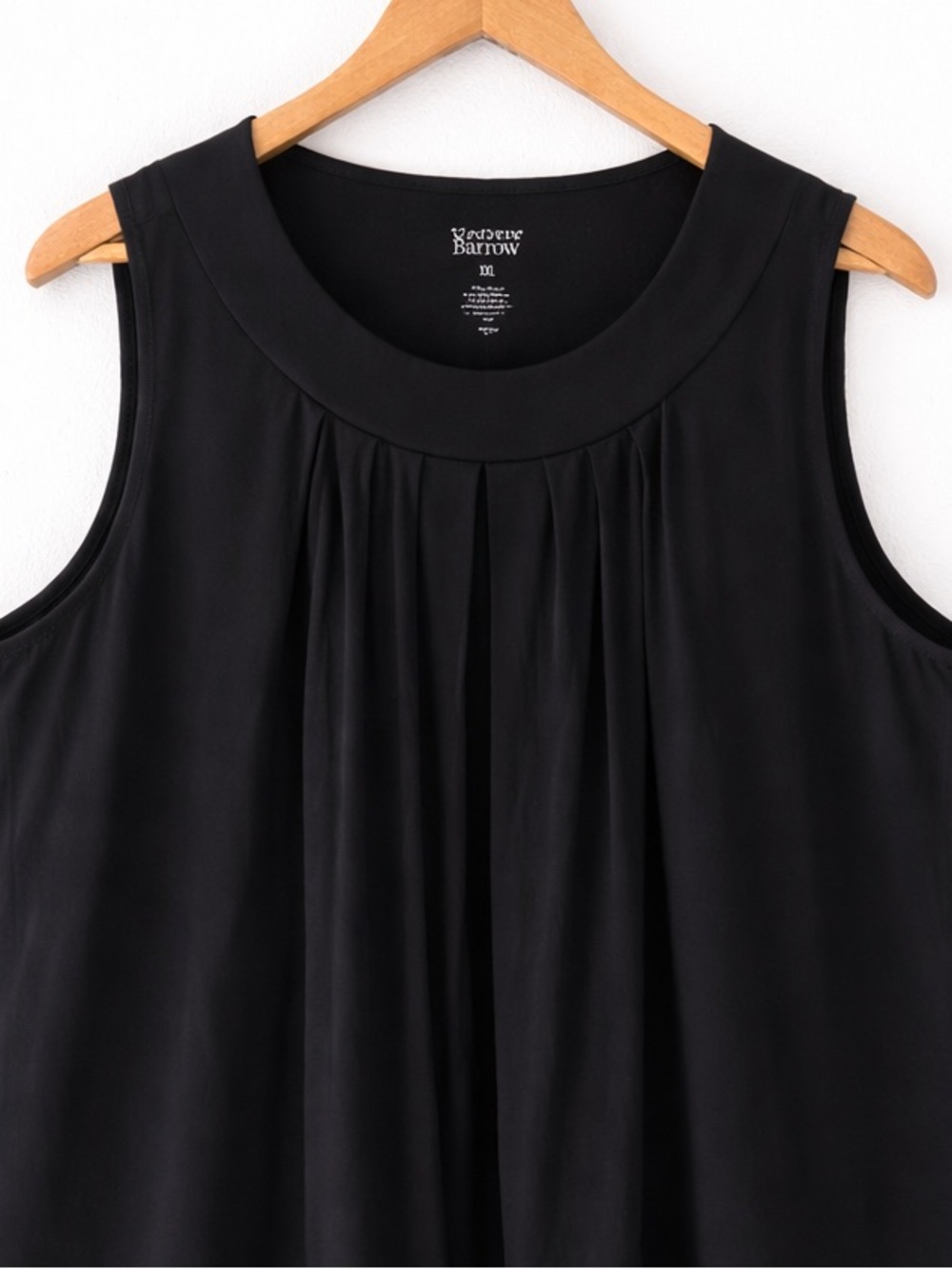 *NWT* Croft & Barrow Black Pleated Tank Top - XXL - Picture 2 of 5